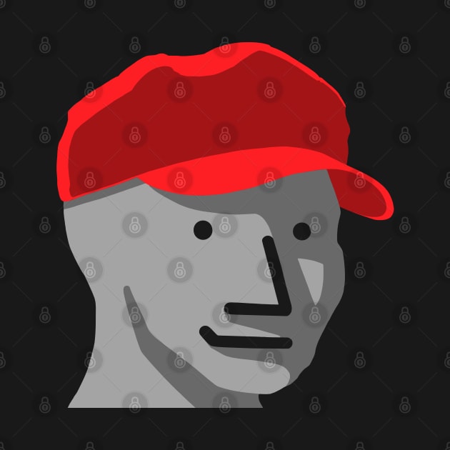 MAGA KID - STAND STRONG - MAGA SMILING KID - NPC Wojak - MEME by gin3art