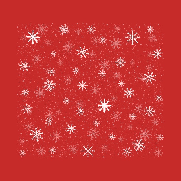 Winter Snowflakes Pattern Digital Illustration by AlmightyClaire