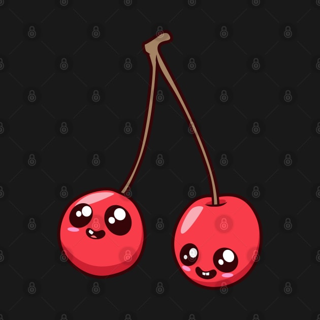 Kawaii Cartoon Cherry by Modern Medieval Design