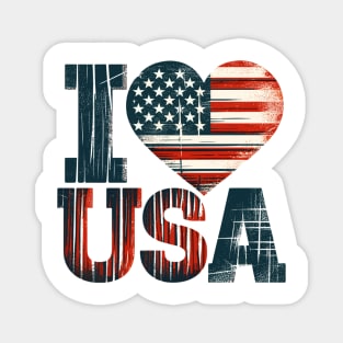 I Love USA Magnet