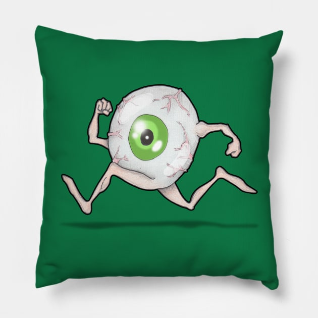 eye run Pillow by bobgoodallart