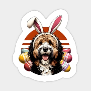 Barbet with Bunny Ears Embraces Easter Cheer Magnet