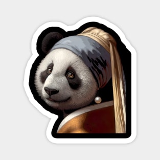 Panda with the pearl earing Magnet