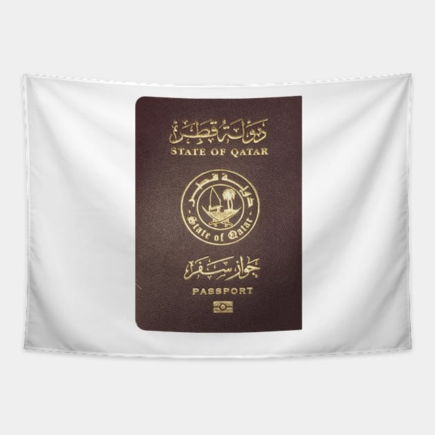 Qatar Passport Cover Tapestry by Islanr