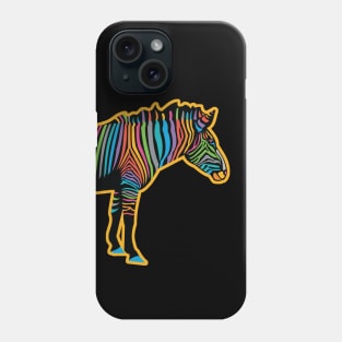 Colorful Rainbow Zebra Phone Case