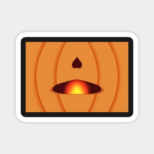 Gasp Pumpkin lit Face Magnet