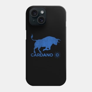 Vintage Bull Market Cardano Coin Crypto Token Cryptocurrency Wallet Cardano HODL Birthday Gift For Men Women Phone Case