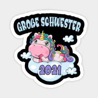 Einhorn Große Schwester 2021 Schwestern Magnet