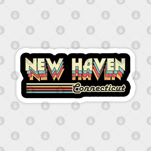 New Haven town retro Magnet by SerenityByAlex