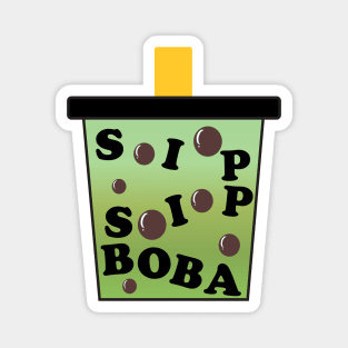 Sip Sip Boba Matcha Green Tea Magnet