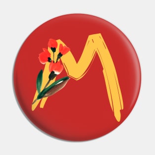 Initial letter M Pin