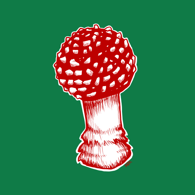 Amanita Muscaria in Red by RJKpoyp