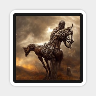 celtic statue riding a horse Magnet