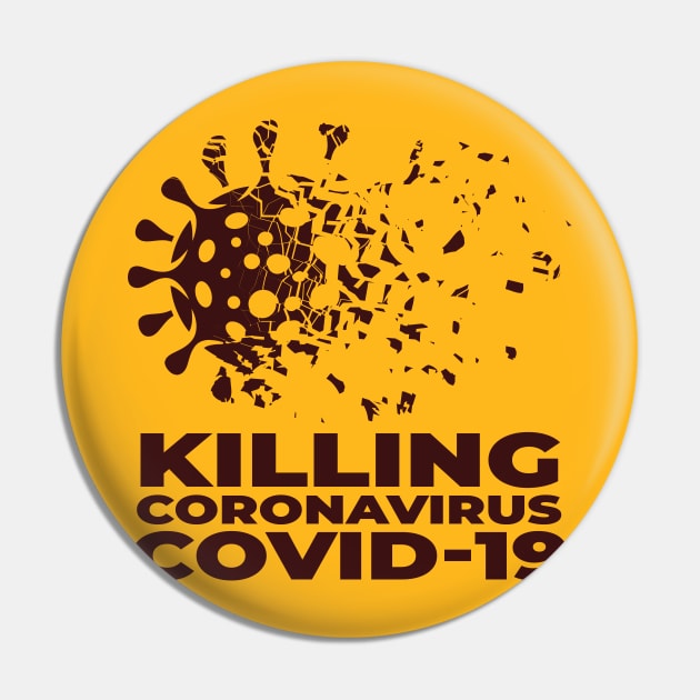 Stop Corona Virus Pin by mutarek