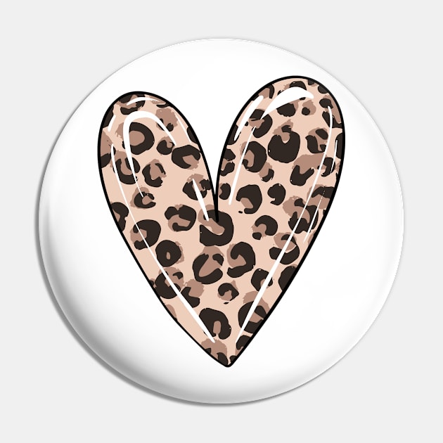 Heart leopard Pin by sheelashop