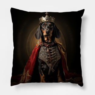 Distinguished Dachshund - Medieval German King Pillow