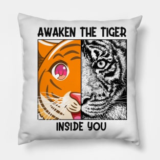 Awaken The Tiger Inside You Malayan Sumatran Bengal Tiger Pillow