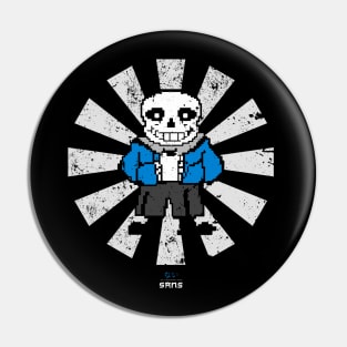 Sans Retro Japanese Undertale Pin