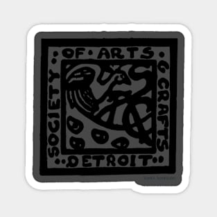 Detroit Society of Arts and Crafts Logo - Black Magnet