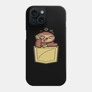 'Chillin' Sloth Pocket Tee' Funny Sloth Gift Phone Case