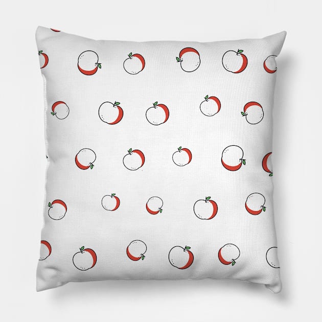 Apple Fruit Simple Pattern Pillow by HappyGiftArt