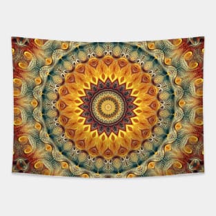 Flower Of Life Mandala (Sun-kissed) Tapestry