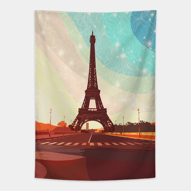 Eiffel Tower Tapestry by Mimie20