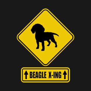 Cool Beagle - Shield - Beagles crossing. T-Shirt