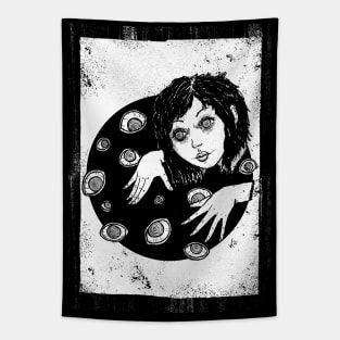 Mesmerism (White print) Tapestry