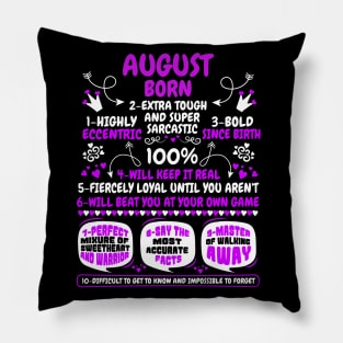 August Born Pillow