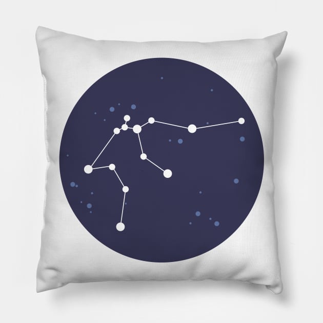 Aquarius Constellation Pillow by aglomeradesign