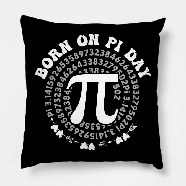 Born On Pi Day Happy Pi Day Birthday Gift Math Equations Pillow by sufian