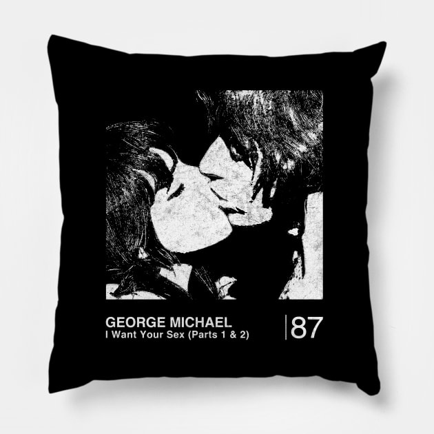 George Michael / Minimalist Style Graphic Fan Artwork Pillow by saudade