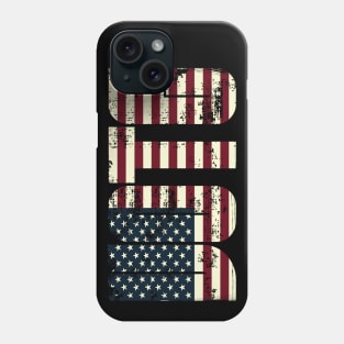 VOTE for Justice BLM USA Grunge Flag Text Phone Case