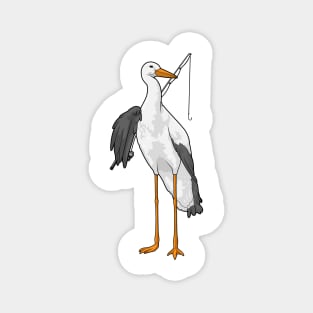 Stork Fishing Fisher Fishing rod Magnet