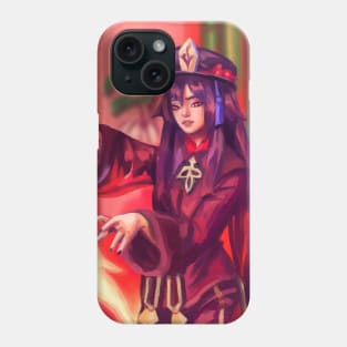 Hu Tao Genshin Impact Anime Halloween Fan art Phone Case