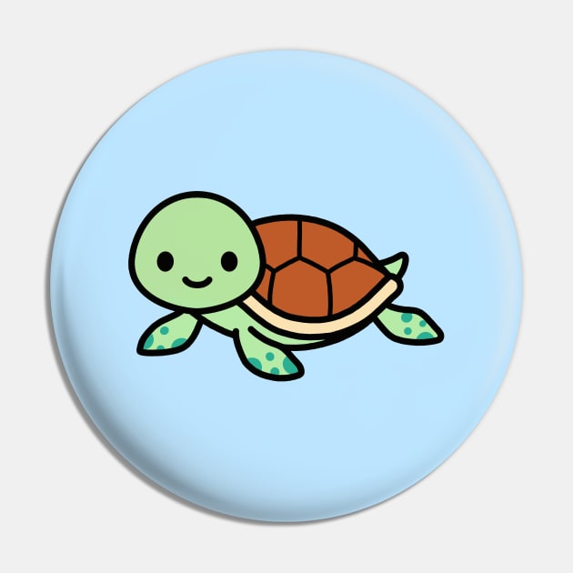 Sea Turtle Pin by littlemandyart