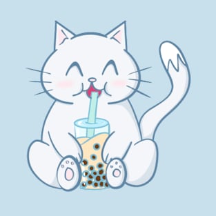 Kitty Cat Bubble Tea Boba T-Shirt