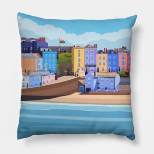 Tenby in Pembrokeshire - South Wales Pillow