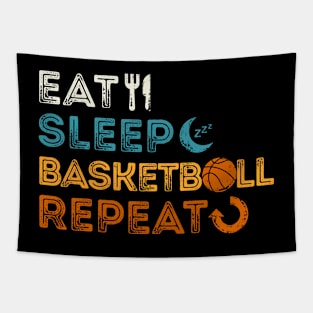 Eat Sleep Basketball Repeat Tapestry