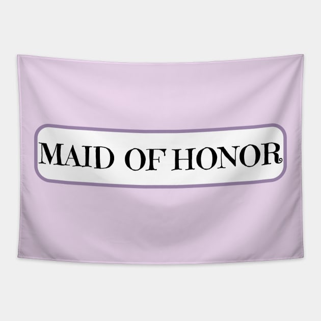 Maid of honor on wedding day Tapestry by designInk