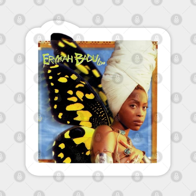 Erykah Badu - Butterfly Fan art Magnet by erd's