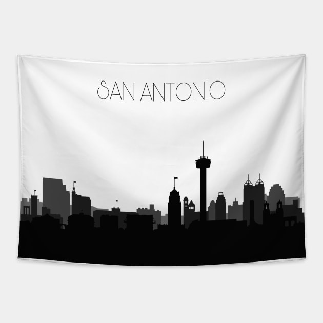 San Antonio Skyline V2 Tapestry by inspirowl