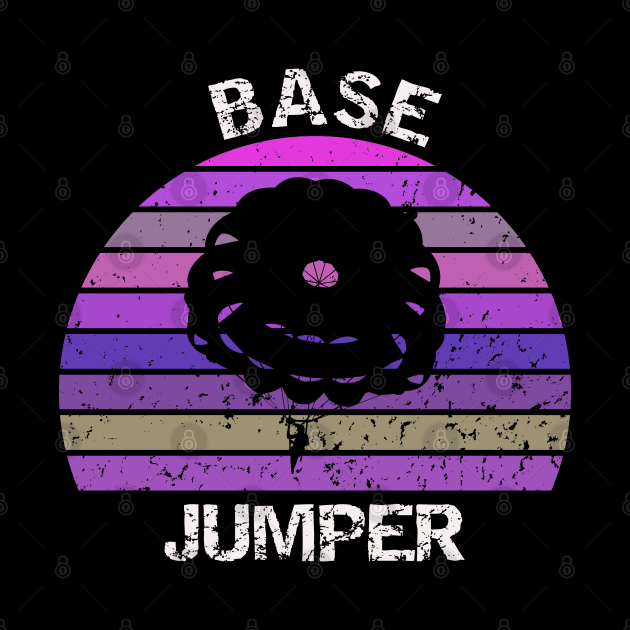 Base Jumper - retro sunset design by BB Funny Store