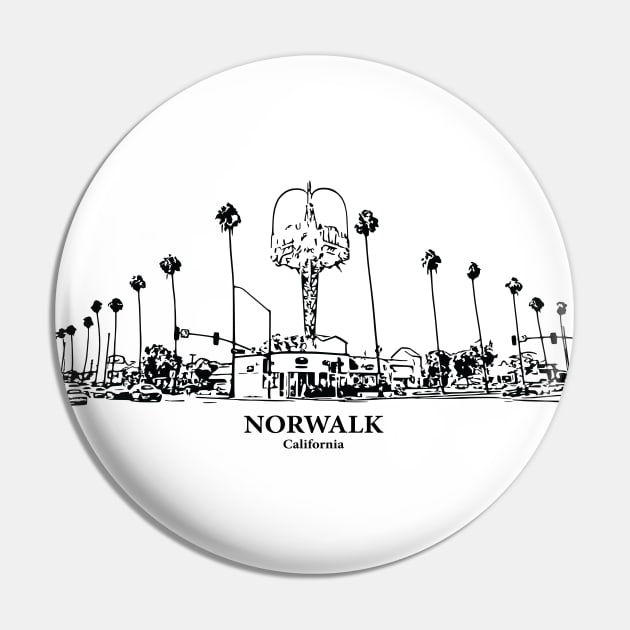 Norwalk - California Pin by Lakeric