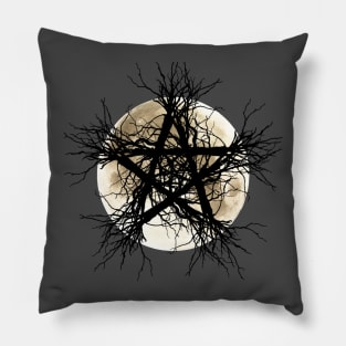 Pentagram and Moon Pillow