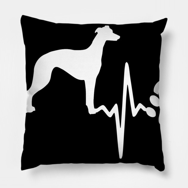 Whippet Dog Heartbeat Funny Dog Dog Pillow Teepublic