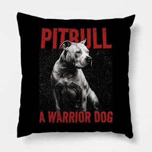 pitbull warrior Pillow