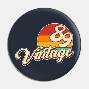 Vintage 1989 Birthday Pin