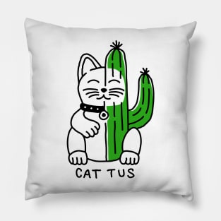 Cat Tus | Cat-tus | Cat And Cactus Pillow